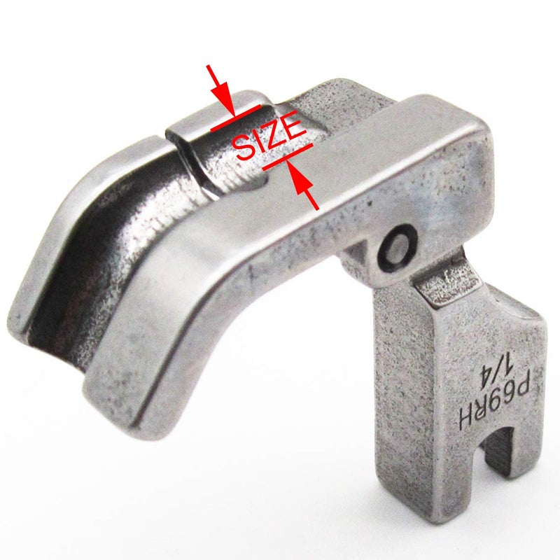 CKPSMS Brand -#P69LH+P69RH Set of High Shank Hinged Piping Feet Compatible with/Replacement for JUKI Brand Brother Brand Singer Brand Industrial Single Needle Sewing Machine(P69RH+P69LH 1/8+3/16+1/4) - Image 5